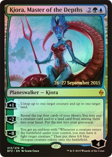 (Promo-Prerelease)Kiora, Master of the Depths/深海の主、キオーラ